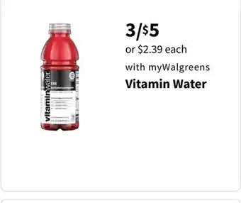 Walgreens Vitamin Water offer