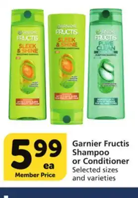 Vons Garnier Fructis Shampoo or Conditioner offer