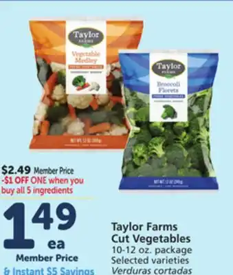 Vons Taylor Farms Cut Vegetables offer