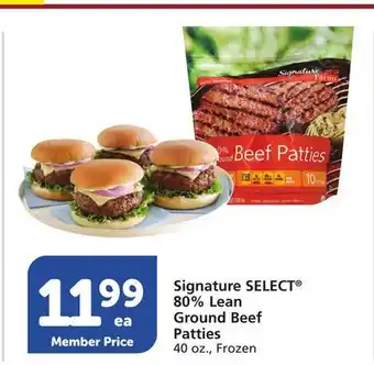 Vons Signature SELECT 80% Lean Ground Beef Patties offer