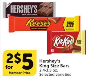 Vons Hershey's King Size Bars offer