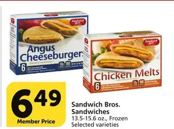 Vons Sandwich Bros. Sandwiches offer