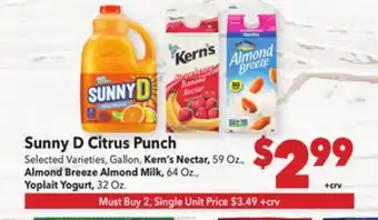 Vallarta Supermarkets Sunny D Citrus Punch offer
