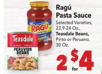 Vallarta Supermarkets Ragú Pasta Sauce offer