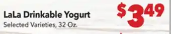 Vallarta Supermarkets LaLa Drinkable Yogurt offer