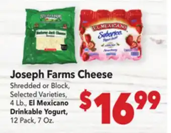 Vallarta Supermarkets Joseph Farms Cheese offer