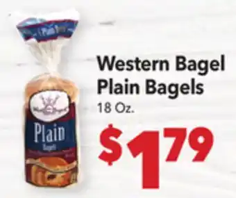 Vallarta Supermarkets Western Bagel Plain Bagels offer