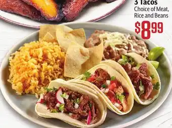 Vallarta Supermarkets 3 Tacos offer