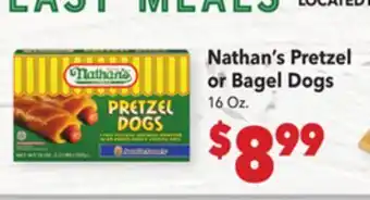 Vallarta Supermarkets Nathan's Pretzel or Bagel Dogs offer