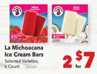 Vallarta Supermarkets La Michoacana Ice Cream Bars offer