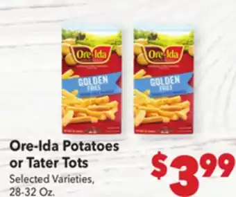 Vallarta Supermarkets Ore-Ida Potatoes or Tater Tots offer