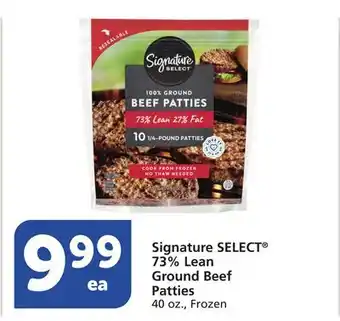 Albertsons Signature SELECT 73% Lean Ground Beef Patties offer