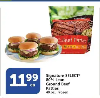 Albertsons Signature SELECT 80% Lean Ground Beef Patties offer