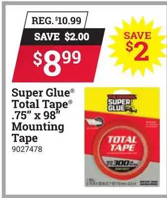 Ace Hardware Super Glue Total Tape . 75 x 98 Mounting Tape offer