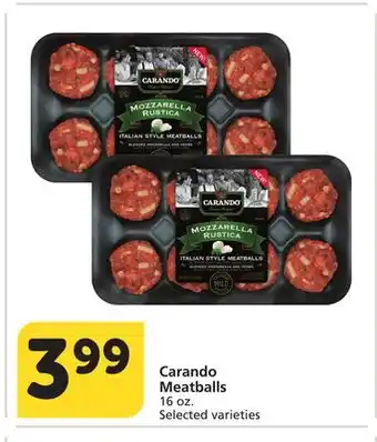 Albertsons Carando Meatballs offer