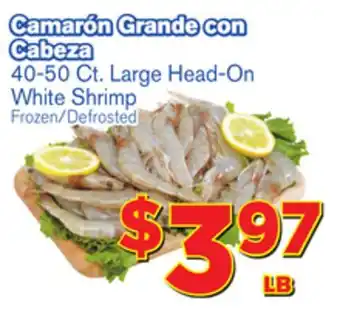 El Super Fresh Large Head-On White Shrimp offer