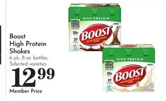 Pavilions Boost High Protein Shakes offer