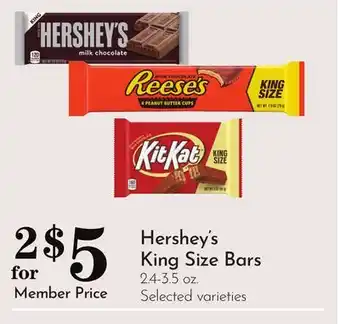 Pavilions Hershey's King Size Bars offer