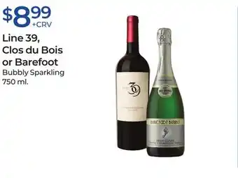 Rite Aid Line 39, Clos du Bois or Barefoot offer