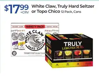 Rite Aid White Claw, Truly Hard Seltzer or Topo Chico offer