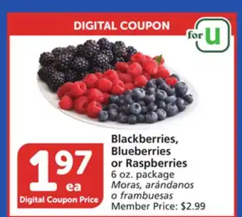 Albertsons Blackberries, Blueberries or Raspberries offer