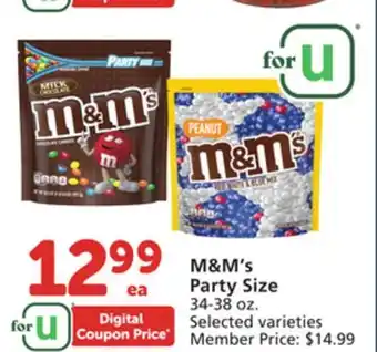 Albertsons M&M's Party Size offer