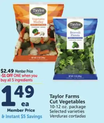 Albertsons Taylor Farms Cut Vegetables offer