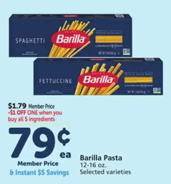 Albertsons Barilla Pasta offer