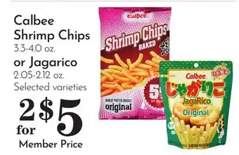 Pavilions Calbee Shrimp Chips 3.3-4.0 oz. or Jagarico 2.05-2.12 oz offer