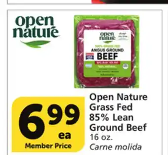 Albertsons Open Nature Grass Fed 85% Lean Ground Beef offer