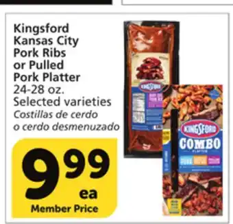 Albertsons Kingsford Kansas City Pork Ribs or Pulled Pork Platter offer