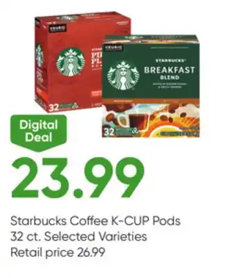 Stater Bros Starbucks Coffee K-CUP Pods offer