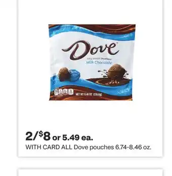 CVS ALL Dove pouches 6.74-8.46 oz offer