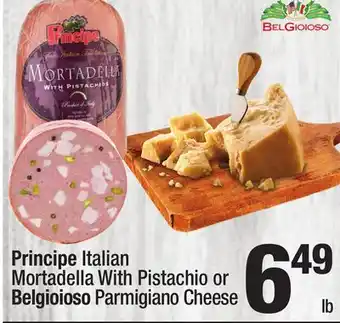 Super King Markets Principe Italian Mortadella With Pistachio or Belgioioso Parmigiano Cheese offer