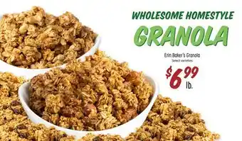 Sprouts Farmers Market Erin Baker's Granola offer