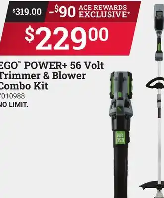 Ace Hardware EGO POWER+ 56 Volt Trimmer & Blower Combo Kit offer