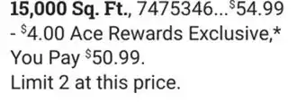 Ace Hardware 15,000 Sq. Ft. Ace Lawn Fertilizer offer