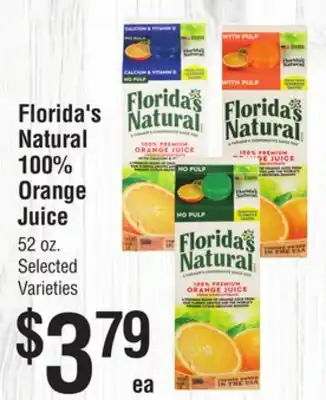 Smart & Final Florida's Natural 100% Orange Juice offer