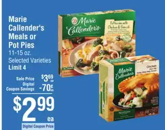 Smart & Final Marie Callender's Meals or Pot Pies offer