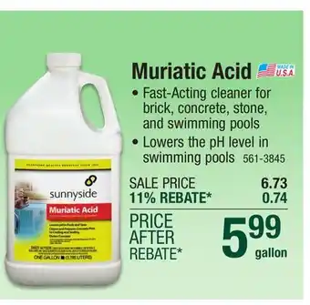 Menards Sunnyside Muriatic Acid - 1 gal offer
