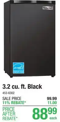Menards Criterion 3.2 cu. ft. Black Compact Refrigerator offer
