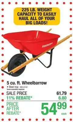 Menards Yardworks 5 cu. ft. Wheelbarrow offer