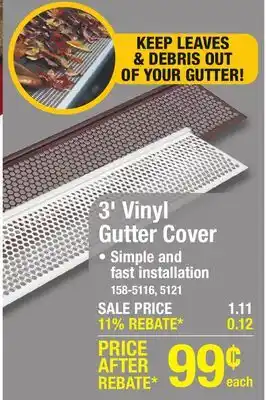 Menards Frost King 3' White Vinyl Gutter Cover offer