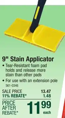 Menards Woodmates 9 Standard Stain Applicator Pad offer