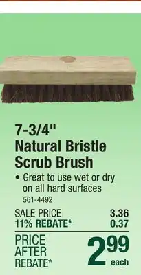 Menards Natural Bristle Scrub Brush offer