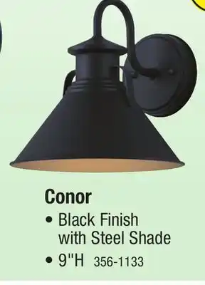 Menards Patriot Lighting Conor Black Outdoor Wall Light offer