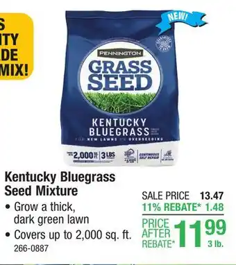 Menards Pennington Kentucky Blue Grass Seed - 3 lbs offer