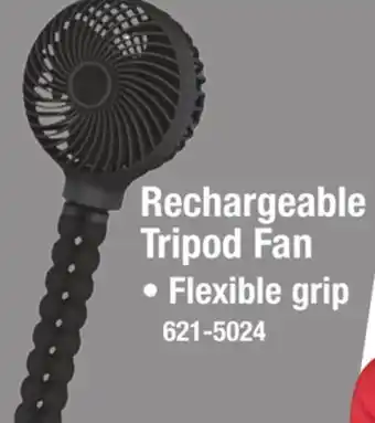 Menards Rechargeable Portable Tripod Fan offer