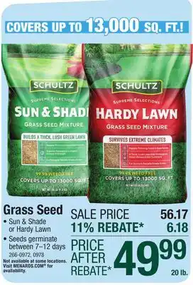 Menards Schultz Sun & Shade Mix Grass Seed - 20 lbs offer