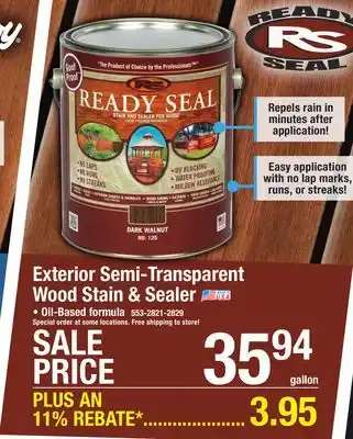 Menards Ready Seal Light Oak Wood Stain & Sealer - 1 gal offer